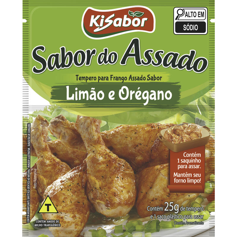 Tempero Kisabor Limão e Orégano 25g