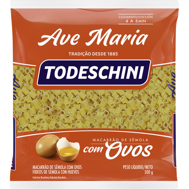 Macarrão com Ovos Todeschini Ave Maria 500g