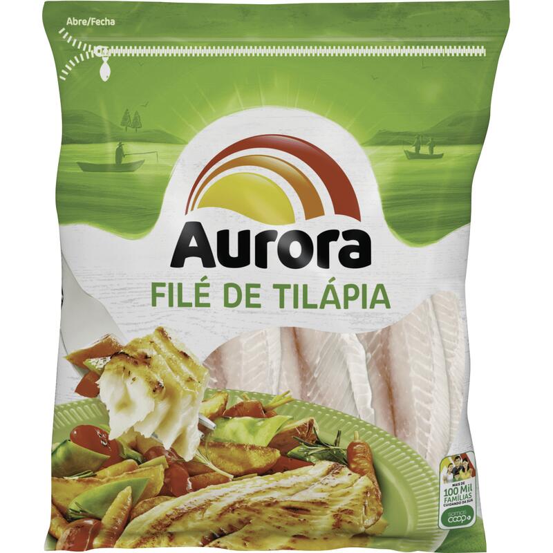 Filé de Tilápia AURORA Congelada Pacote 800g