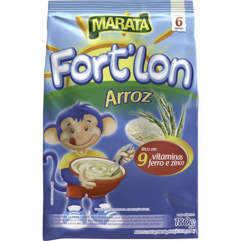 Mingau Maratá Fort'lon Arroz 180g