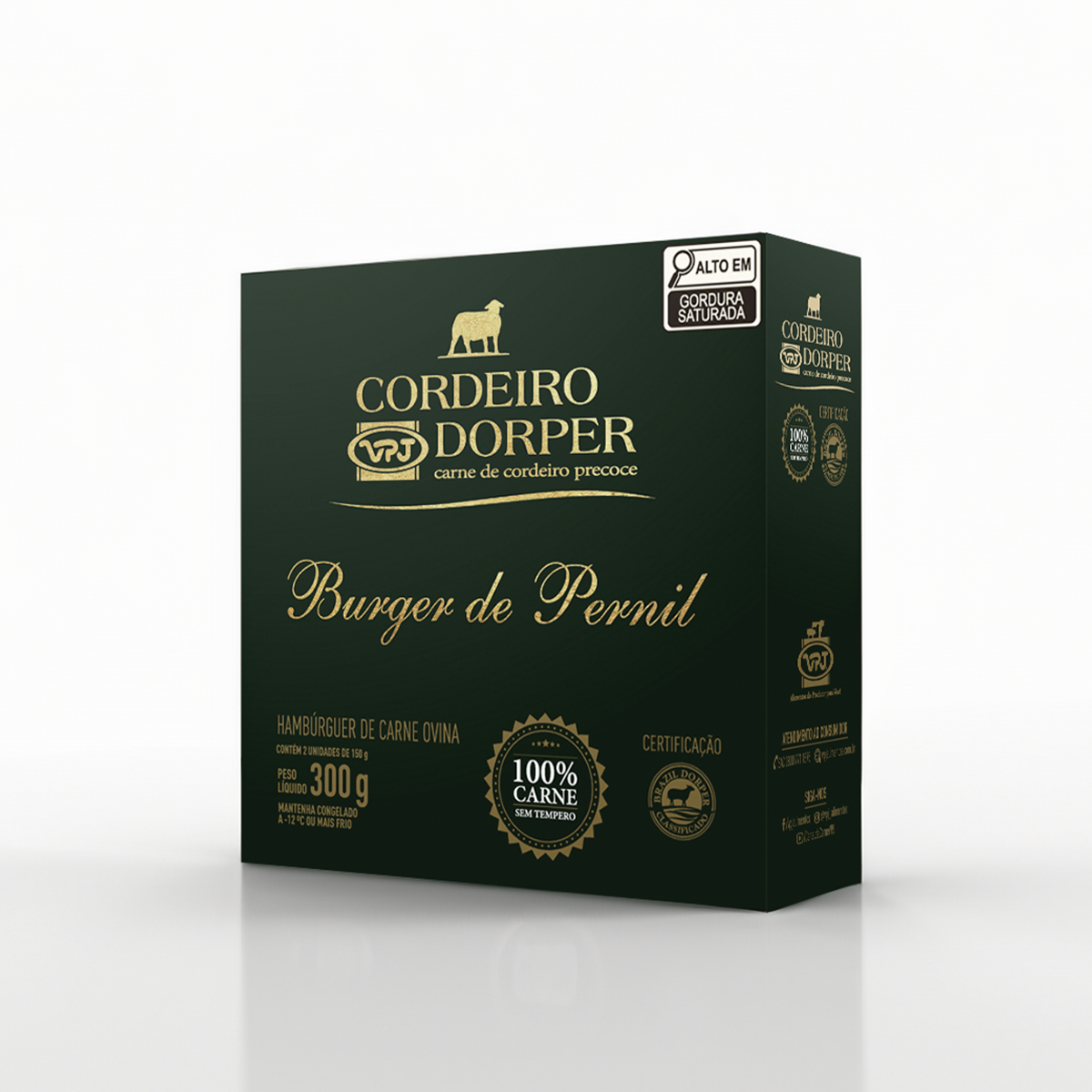 Hambúrguer Pernil Suíno Temperado Dorper Cordeiro 300g