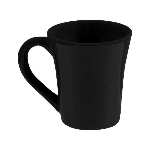 Caneca Mundiart Cerâmica Tulipa Preta 330ml