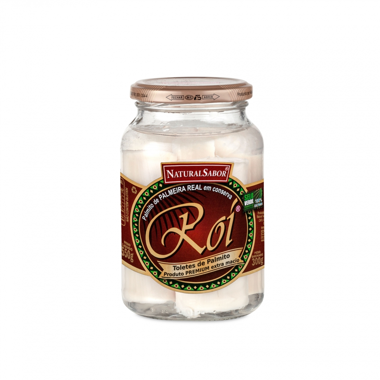 Palmito de Palmeira Real em Conserva Tolete Roi 300g
