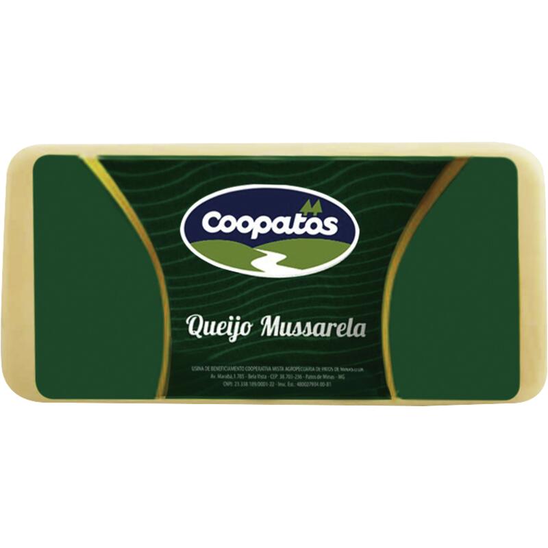 Queijo Mussarela Coopatos Preço por quilo na peça