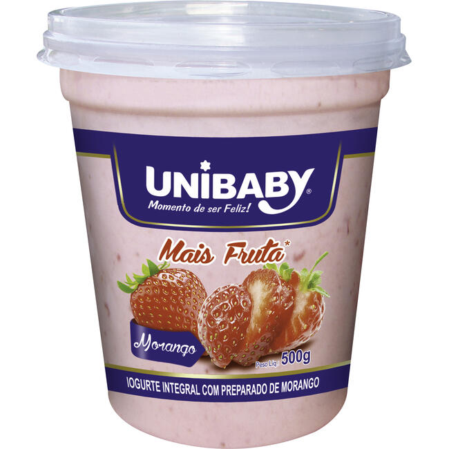 Iogurte Mais Fruta Unibaby Morango 500g