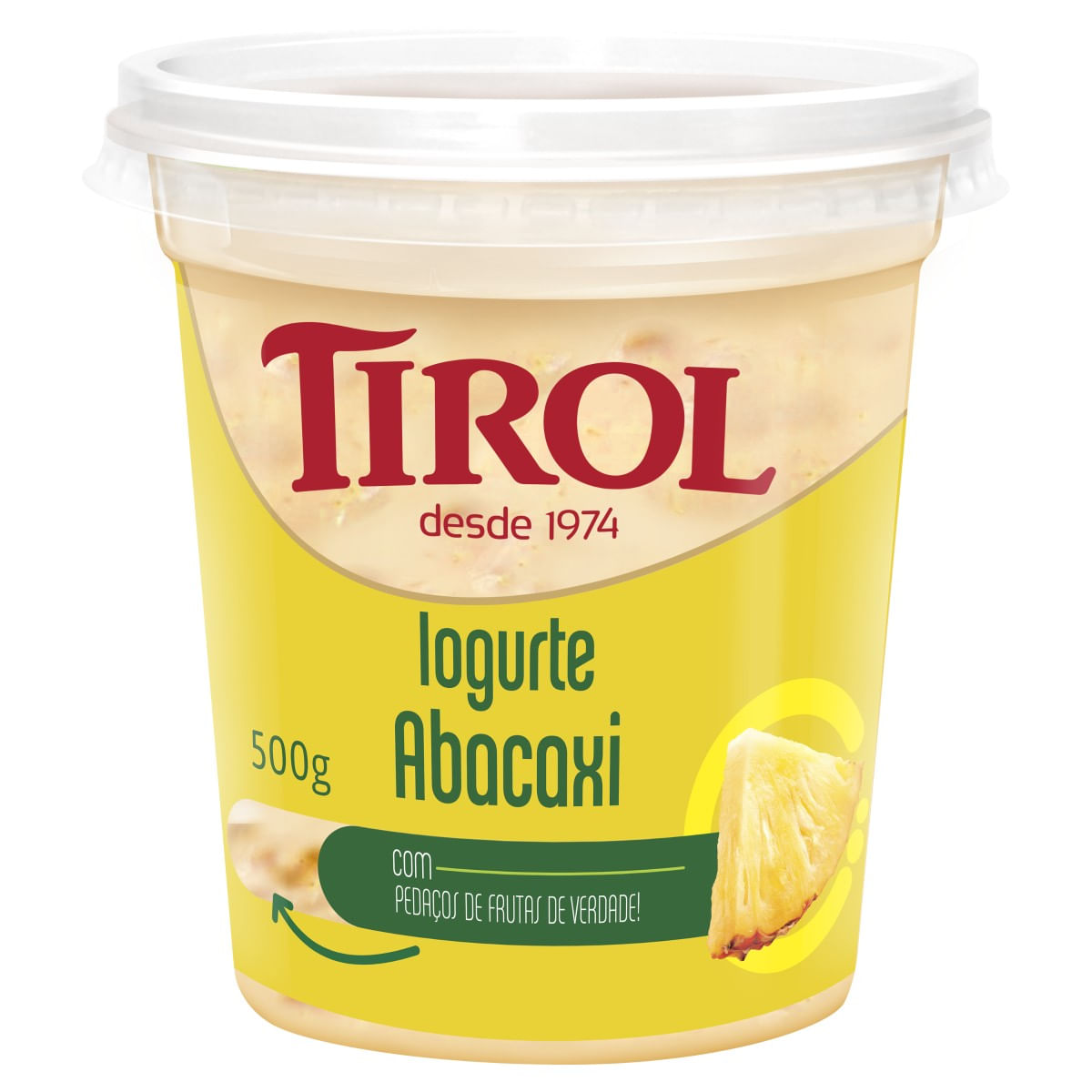 Iogurte TIROL Kon Frutas Pedacos de Abacaxi 500g