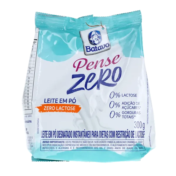 Leite em Pó Batavo 300g - Instantâneo - Zero Lactose - Sachê