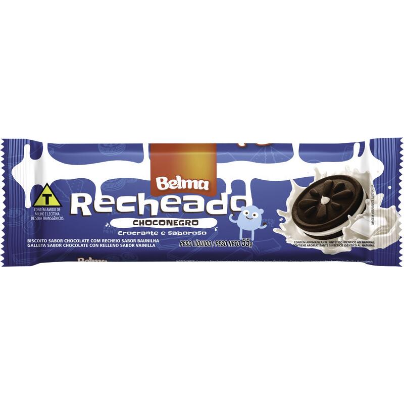 Biscoito Recheado Belma Choconegro 55g