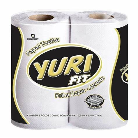 Toalha de Papel Folha Dupla Aerada Yuri Fit Pacote 2 Unidades