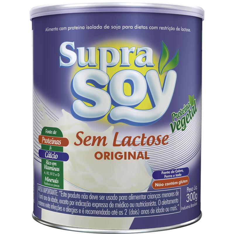 Leite em Pó sem Lactose Supra Soy Lata 300g