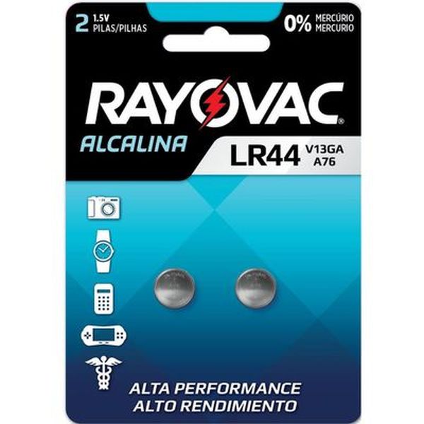 Pilha Rayocav Alcalina Lr44 1.5v C/2