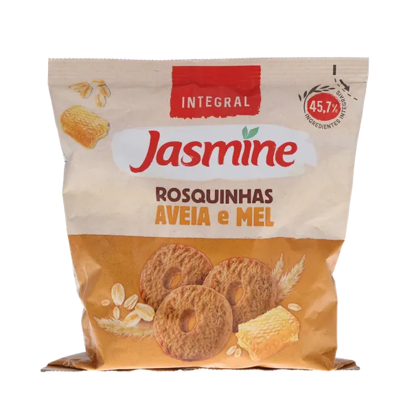 Biscoito Rosquinhas Jasmine 120g - Integral - Aveia e Mel