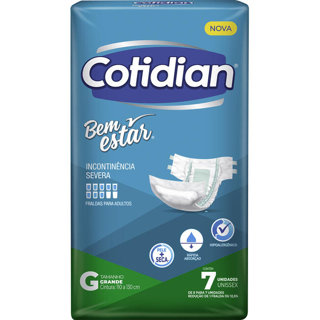 Fralda Geriátrica Cotidian Clássica - G 7 un