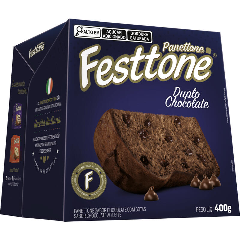 Panettone Festtone Duplo Chocolate 400g