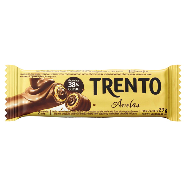 Chocolate PECCIN Trento Avelã 29g