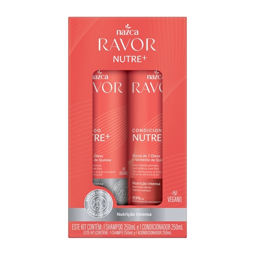 Kit Shampoo 250ml + Condicionador 250ml Nazca Ravor Nutre+