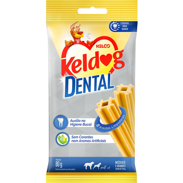 Osso Keldog Para Cães Dental Menta Pacote Com 1 Unidade