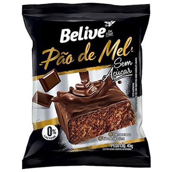 Pão de Mel Sem Açúcar Belive 45g