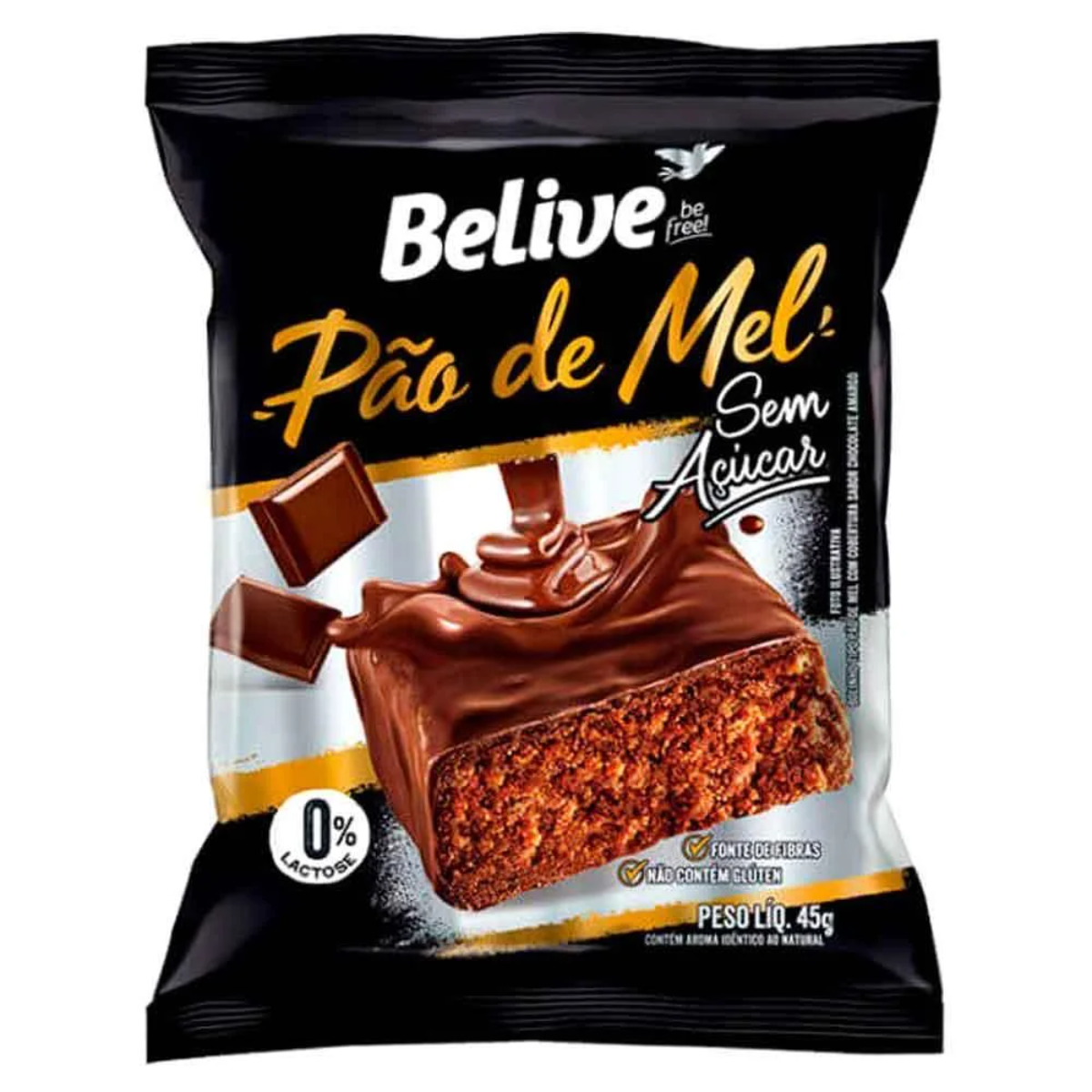 Pão de Mel Sem Açúcar Belive 45g