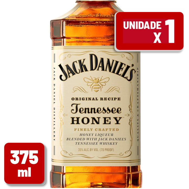 Whisky Jack Honey Garrafa Vidro 375ml