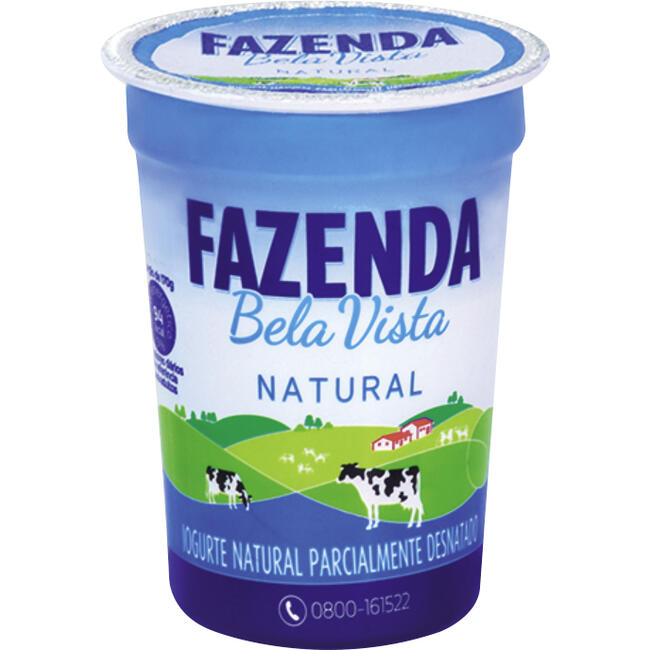 Iogurte Parcialmente Desnatado Natural Fazenda Bela Vista Copo 170g
