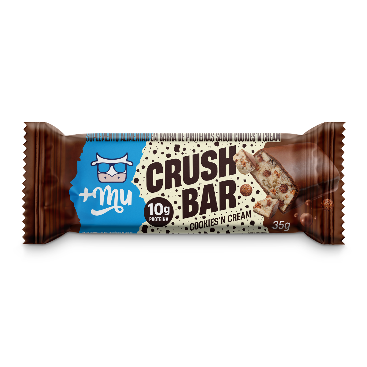 Barra de Proteína +MU Crushbar Cookies´n Cream 35g
