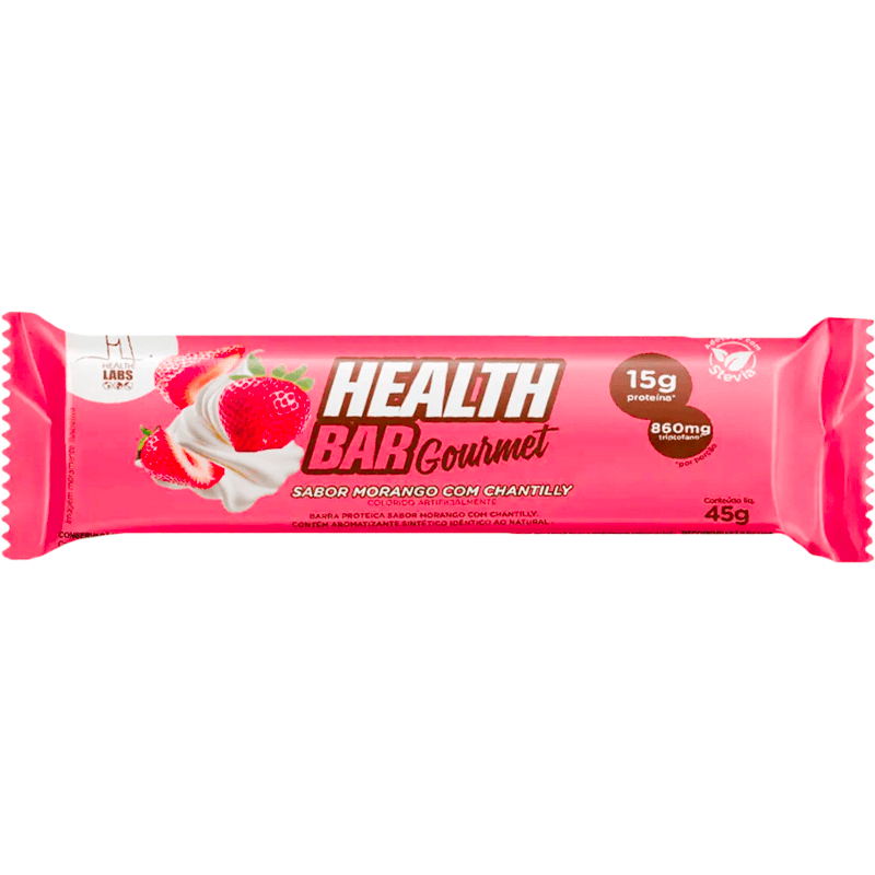 Barra de Proteína Health Labs Bar Morango 45g