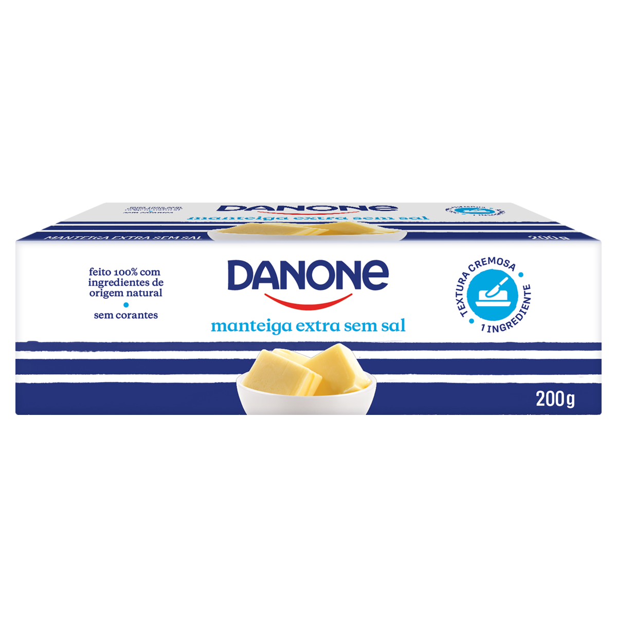 Manteiga Extra sem Sal Danone 200g