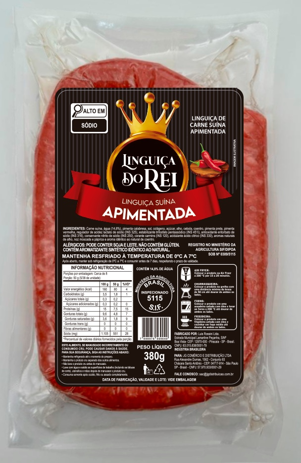 Linguiça Calabresa Apimentada JG 380G