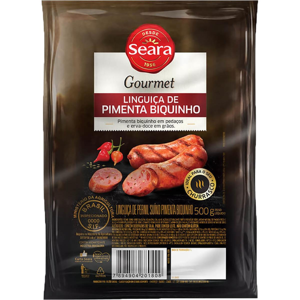 Linguiça Seara Gourmet 500 - Alho e Queijo - Congelada