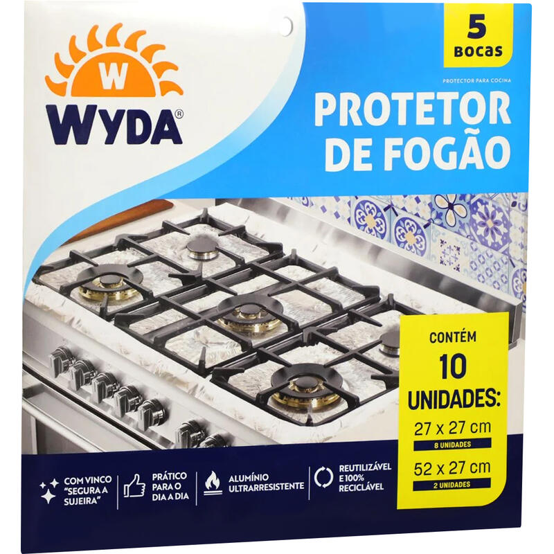 Forra Fogão Wyda 27 x 27cm - 5 bocas 10 un