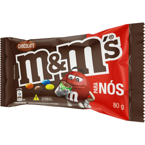 Confeito M&Ms 80g - Chocolate ao Leite