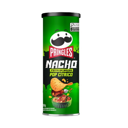 Salgadinho Pringles Batata Nacho Feito De Milho Pop Cítrico 100g