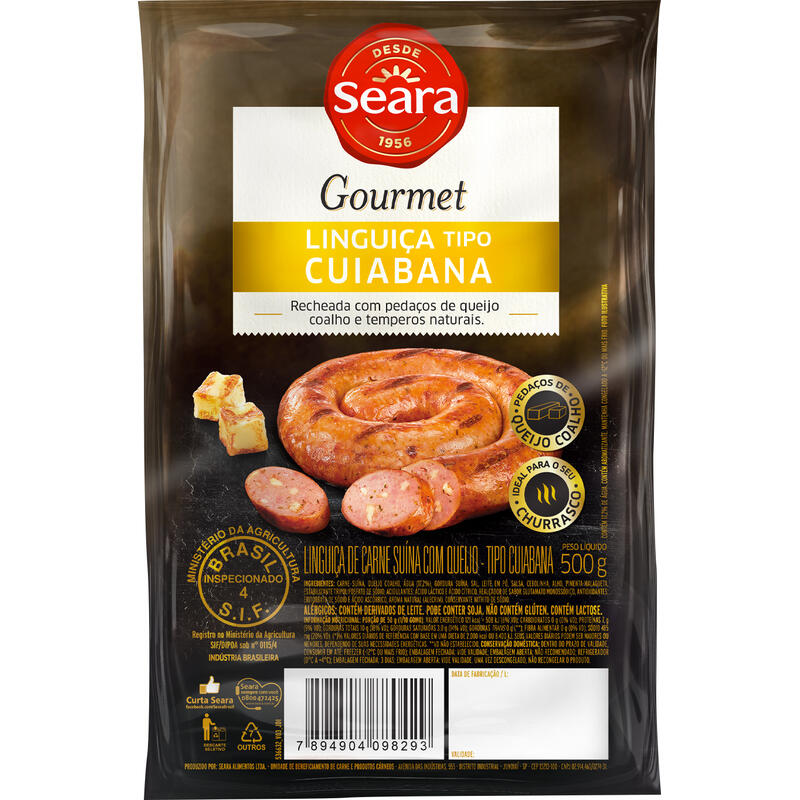 Linguiça tipo cuiabana SEARA Gourmet 500g