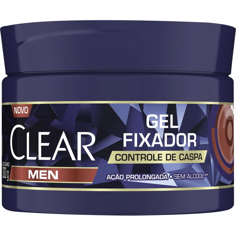 Gel Fixador Clear Men Controle de Caspa Pote 300g