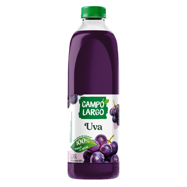 Suco Uva Tinto Campo Largo Garrafa 1,35l