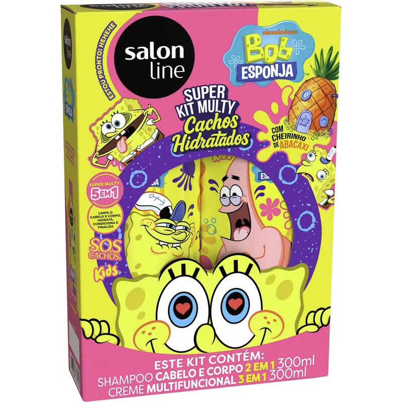 Kit Salon Line Shampoo + Creme Bob Esponja