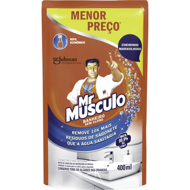 Refil para Limpador MR MÚSCULO Banheiro com 30% de Desconto 400ml
