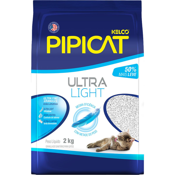Granulado Sanitário Pipicat 2kg - Ultra Light