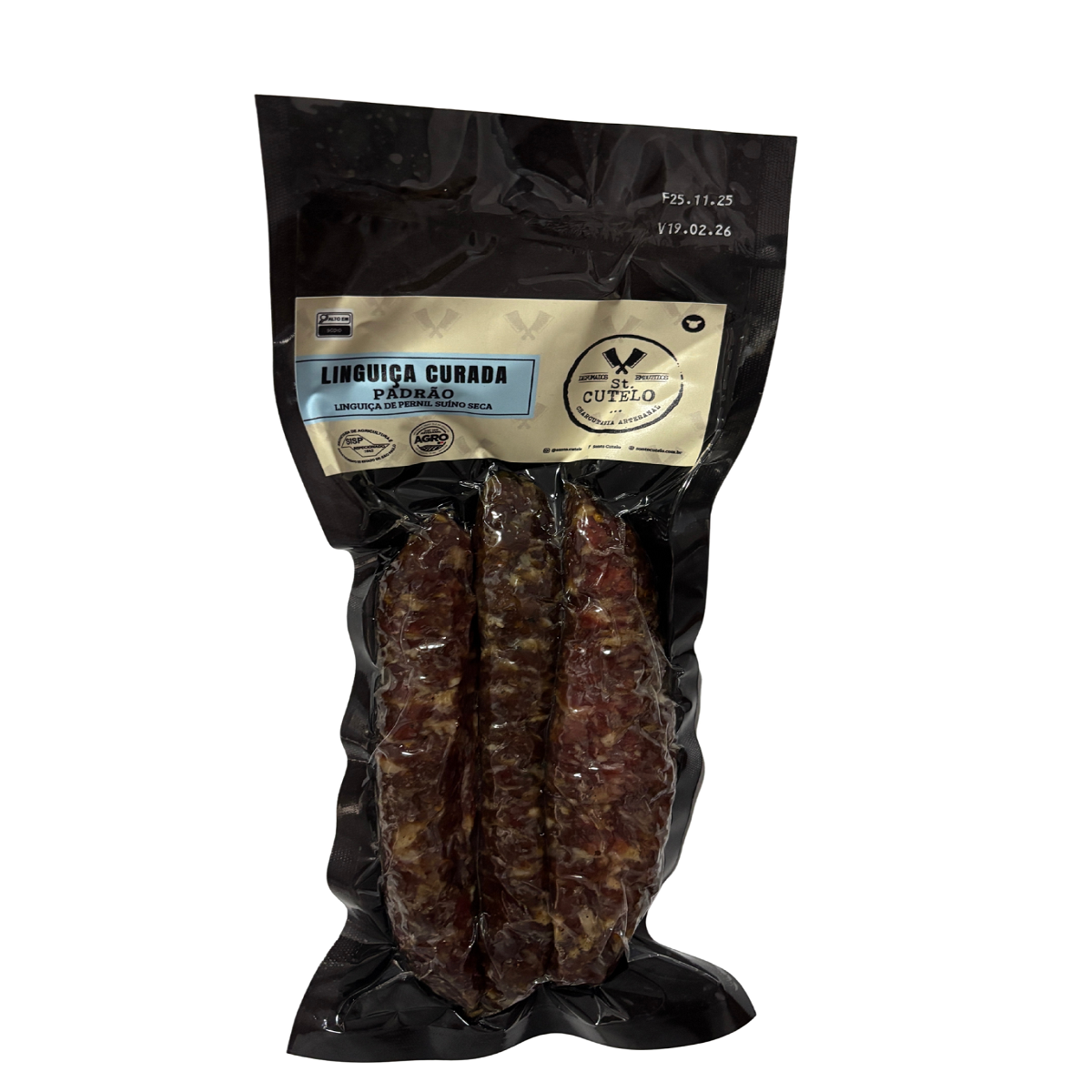 Linguiça Curada Fatiado Santo Cutelo 120g