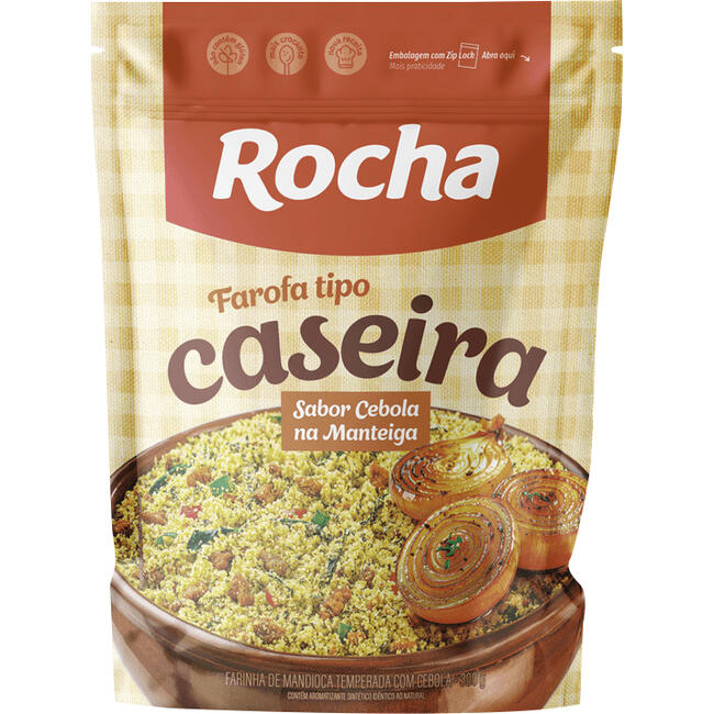 Farofa Pronta ROCHA Cebola na Manteiga Caseira 300g