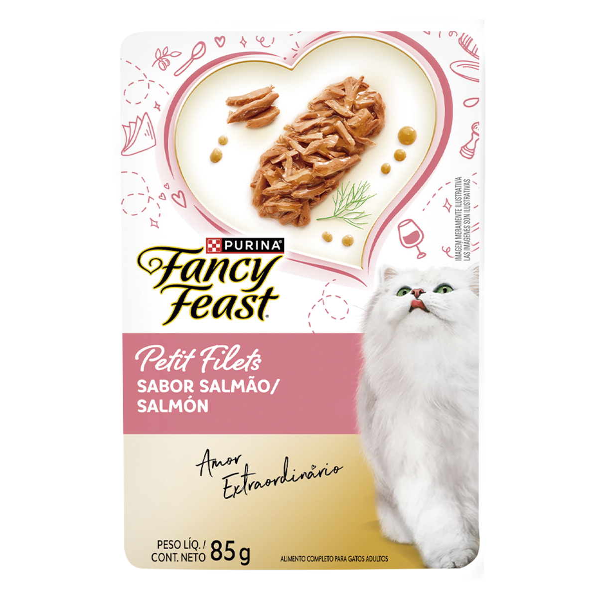 Ração Úmida FANCY FEAST PETIT FILET Gatos Adultos Salmão 85g