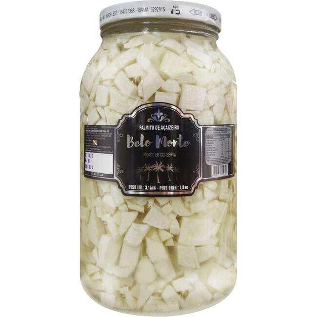 Palmito de Açaí Belo Monte Picado 1,8kg
