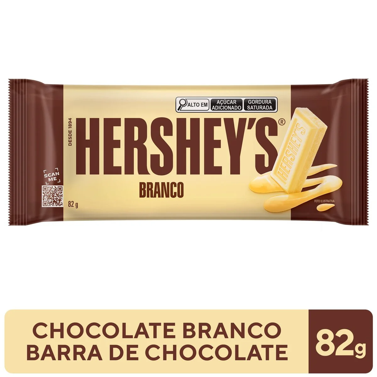 Chocolate Branco Hersheys Pacote 82g