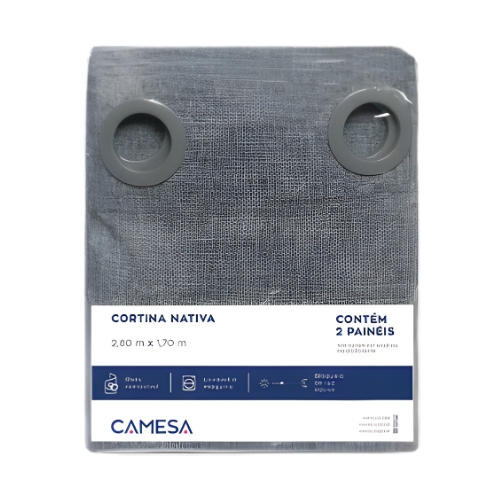 Cortina Camesa 4,20x2,50 Nativa Cinza