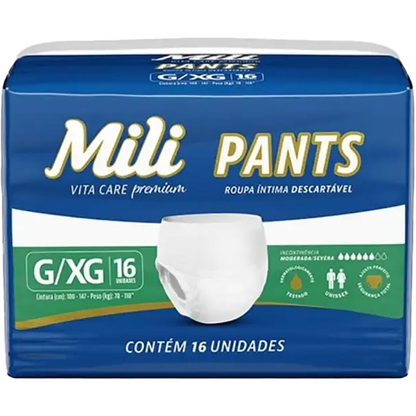 Roupa Intima Desc. Mili Vita Care Pants G/XG 4x16