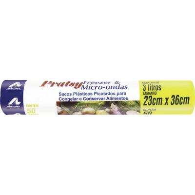 Saco Plástico Pratsy Freezer -3L 50 un