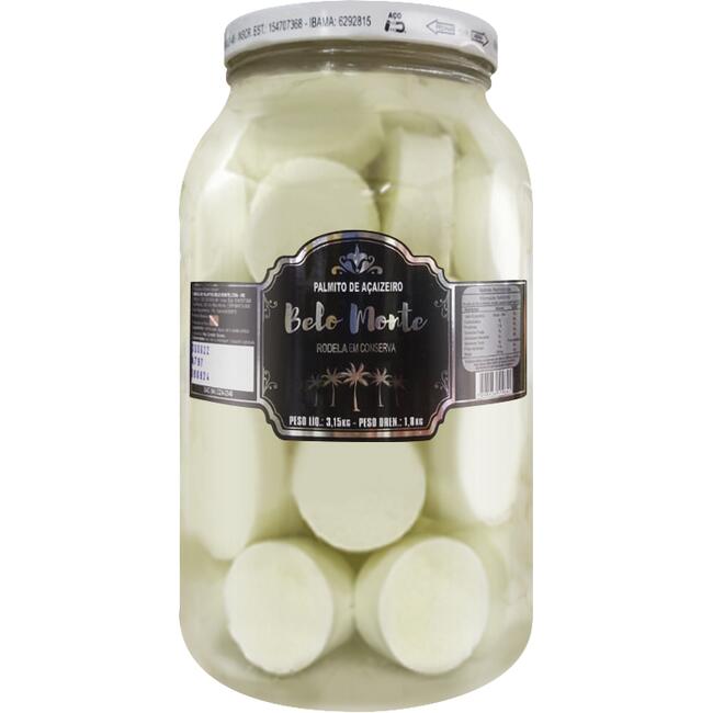 Palmito de Açaí Belo Monte Rodela 1,8kg