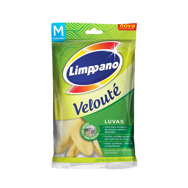 Luva Velouté Amarela Limppano M