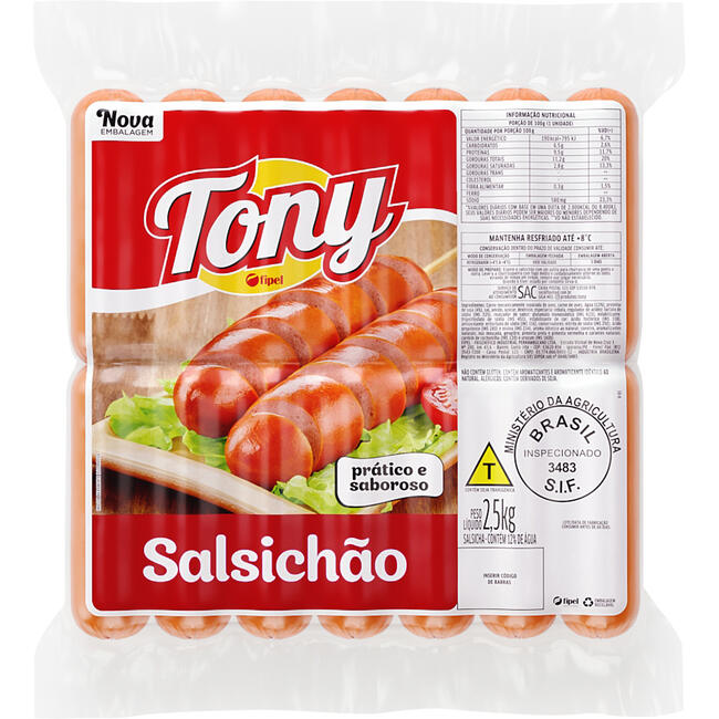 Salsichão Tony Resfriado Tradicional 2,5kg